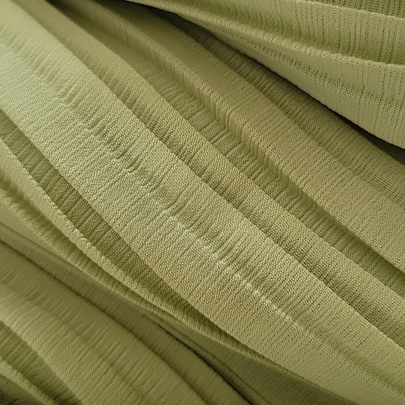 Lulus Women's Lime Green Plisse Sleeveless Wide-Leg Jumpsuit Size L Summwr Chic - Picture 11 of 16